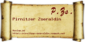 Pirnitzer Zseraldin névjegykártya